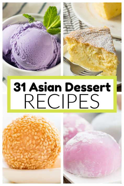 Quick Asian Desserts, Desserts That Go With Hibachi, Subtle Asian Baking, Vegan Asian Dessert Recipes, Semi Sweet Desserts, Asian Bakery Recipe, Asian Deserts Recipe, Chinese Desserts Traditional, Asian Deserts Easy