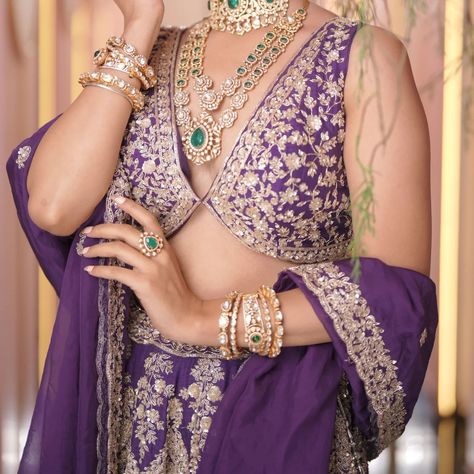 Elegance Enshrined in Purple – The Ultimate Bridal Lehenga for Your Royal Wedding✨ - Whatsapp us at: +91 8010814649 Visit: www.zardozipune.com Address: 1st Floor, Suyash Plaza, Plot No. 184A, Bhandarkar Rd, Deccan Gymkhana, Pune, Maharashtra 411004 - Outfit @zardozi_pune Makeup: @tejaswini_makeupartist Jewellery: @jewelcrownartjewellery Stylist: @stylist.chaitalikulkarni - [Zardozi lehenga, Zardozi style, Opulent fashion, designer sarees, couture lehengas, contemporary fusion, ethnic eleganc... Purple Lehenga Jewellery Ideas, Lehenga Jewellery Ideas, Zardozi Lehenga, Lehnga Ideas, Opulent Fashion, Purple Lehenga, Pune Maharashtra, Lehenga Jewellery, Designer Sarees