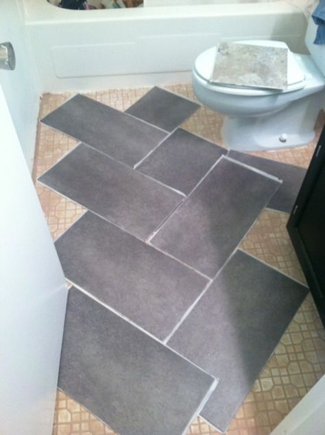 Peel n stick vinyl tiles and grout. Temporary fix until the kitchen moves back to the top of the list. Peel And Stick Slate Floor Tile, Slate Peel And Stick Tile, Mixed Tile Floor, Bachelor House, Laundry Rooms Ideas, Mudroom Inspiration, Laneway House, Clean Kitchen Floor, Slate Floor