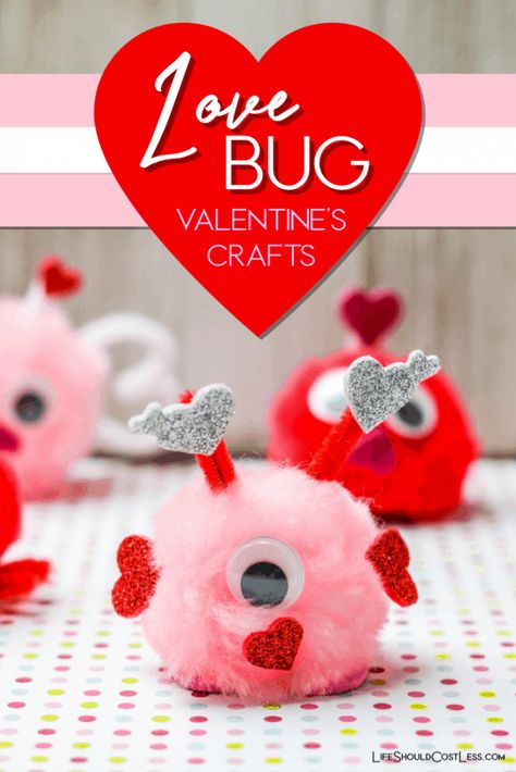 Love bug valentine’s craft for preschoolers and elementary kids. lifeshouldcostless.com Unicorn Crafts For Kids, Valentine Art Projects, Craft For Preschoolers, Unicorn Craft, February Crafts, Easy Valentine Crafts, Easy Valentines, Bug Crafts, Free Printable Cards