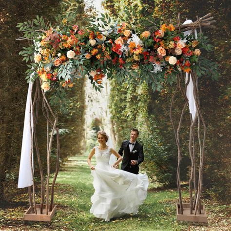 Fall Floral Arch Swag Wedding Archway Flower Garland - Etsy Australia Flower Runner, Wedding Swag, Fall Wedding Tables, Wedding Archway, Floral Arch Wedding, Aisle Runners, Theme Nature, Arch Flowers, Wedding Table Flowers