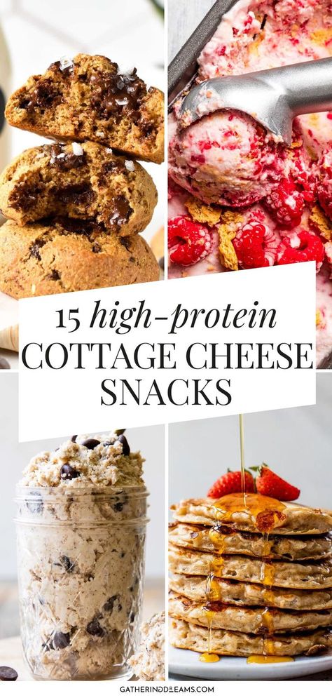 cottage cheese snacks Healthy Cottage Cheese Recipes, Cottage Cheese Dessert Recipes, Protein Cottage Cheese, Cottage Cheese Recipes Healthy, Cottage Cheese Desserts, Cottage Cheese Breakfast, Cottage Cheese Snack, Creative Snacks, Healthy High Protein Meals