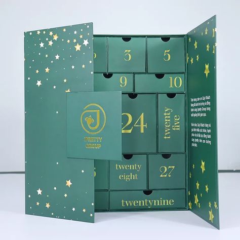 Company Advent Calendar, Gift Advent Calendar Ideas, Minimalist Advent Calendar, Custom Advent Calendar, Luxury Advent Calendar, Calender Packaging, Advent Calendar Packaging, Advent Calendar Beauty, Calendar Packaging