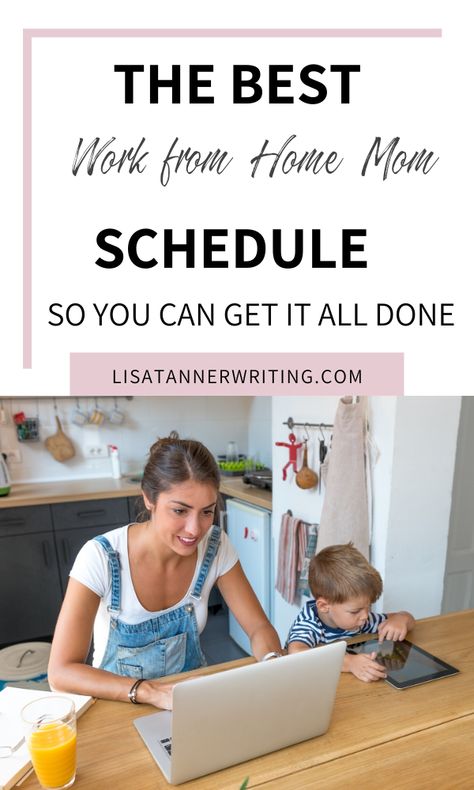 Work At Home Mom Schedule, Wfh Mom Schedule, Work From Home Mom Schedule, Wahm Schedule, Perfect Schedule, Teacher Plan, Family Routine, Working Mom Routine, Flexible Schedule