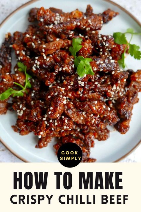 Cube Steak Chinese Recipes, Spicy Crispy Beef Chinese, Sweet Chili Beef Recipe, Chilli Beef Recipe Chinese, Soy Beef Recipes, Crispy Sweet Chili Beef, Sweet Steak Recipes, Asian Chilli Sauce, Asian Beef Sauce