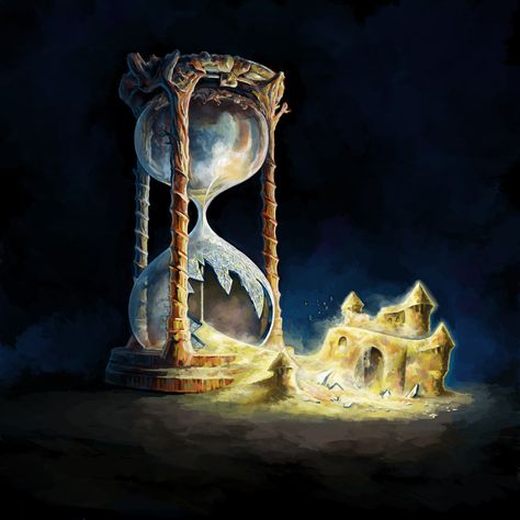 Fantasy world outside an hourglass Hourglass Drawing, Hourglass Tattoo, Sand Clock, Hourglasses, Sand Timers, John Singer Sargent, Arte Fantasy, Sand Castle, Rembrandt