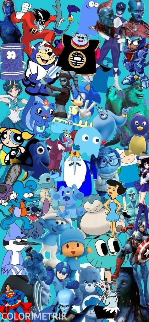 Blue Cartoon Characters Wallpaper, Blue Characters Disney, Purple Characters Cartoon, Orange Cartoon Characters, Blue Characters Cartoon, Team Frio, Blue Disney Characters, Blue Characters, Blue Cartoon Character