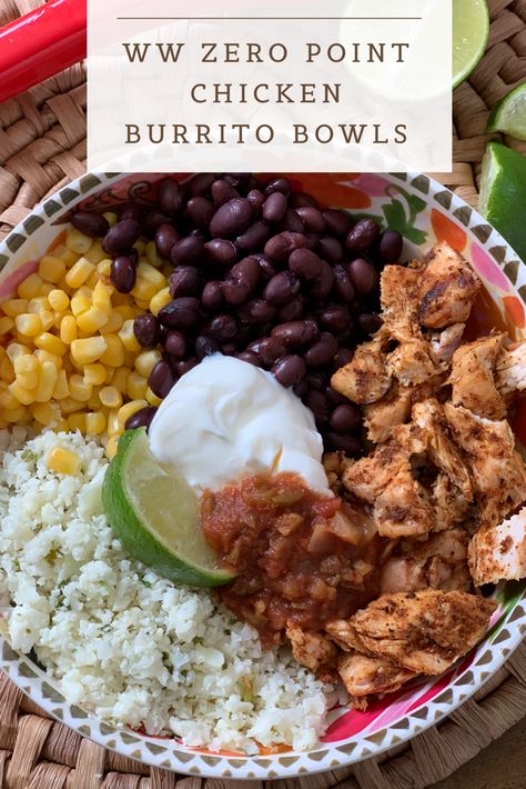 Zero Point Chicken, Halloumi Salat, Pound Dropper, Chicken Burrito Bowls, Plats Weight Watchers, Weight Watchers Meal Plans, Weight Watchers Snacks, Weight Watchers Recipes Desserts, Weight Watchers Chicken