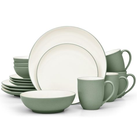 PRICES MAY VARY. Colorwave Green features a matte coloration resembling fresh artichoke, English ivy, sage leaves, and freshly cut grass. Most items also have a glossy, cream-colored glaze on the inside. Mix and match the different shapes and add a splash of color to your table. Colorwave Green features a matte coloration resembling fresh artichoke, English ivy, sage leaves, and freshly cut grass. Most items also have a glossy, cream-colored glaze on the inside. Mix and match the different shape Kitchen Plates And Bowls, Sage Green Kitchen Utensils, Green Kitchen Supplies, Sage Kitchen Decor, Sage Green Kitchen Accessories, Sage Plates, Sage Dinnerware, Kitchen Dishes Sets, Sage Green Kitchen Decor