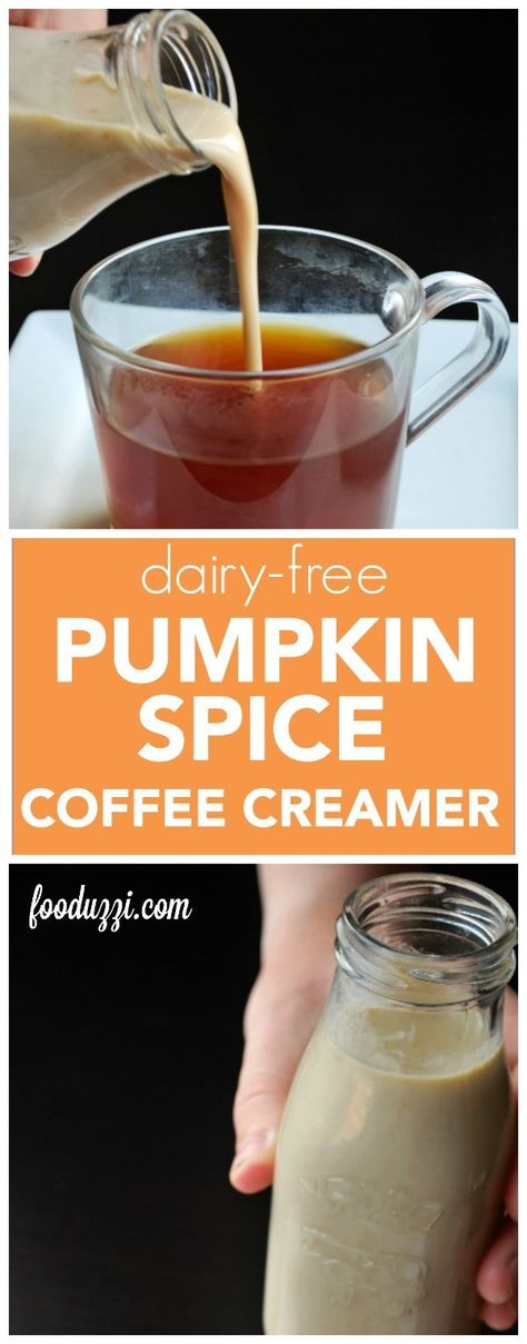 Dairy Free Pumpkin Spice Coffee Creamer: hello, fall in a cup! And it's vegan, gluten free, and made with only 4 ingredients! || http://fooduzzi.com recipes Pumpkin Spice Coffee Creamer, Pumpkin Spice Creamer, Dairy Free Coffee, Low Calorie Vegan, Coffee Creamer Recipe, Dairy Free Pumpkin, Creamer Recipe, Homemade Pumpkin Spice, Spice Coffee