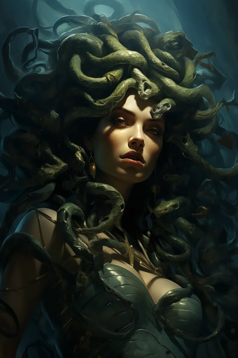 Thunder Painting, Medusa Pictures, Goddesses Mythology, Medusa Tattoo Design, Medusa Art, Medusa Gorgon, Dark Spirit, Stone Fashion, Medusa Tattoo