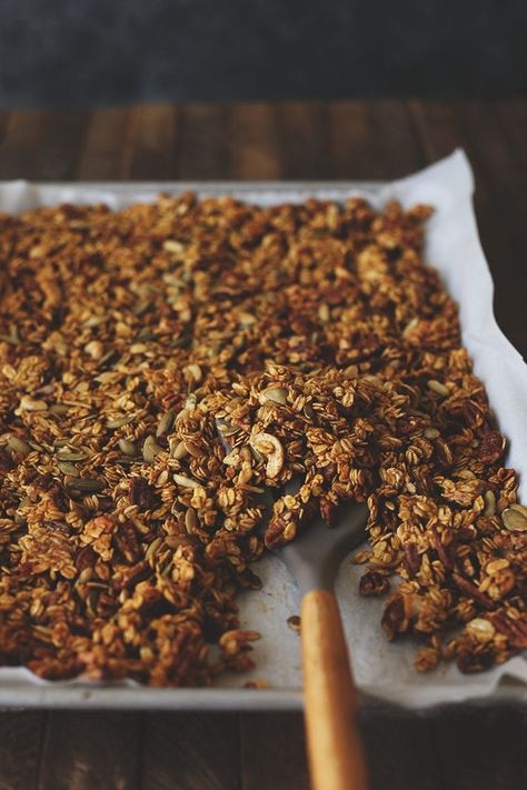 ultimate pumpkin spice granola. Pumpkin Recipes Breakfast, Pumpkin Spice Recipes, Healthy Pumpkin Recipes, Canned Pumpkin Recipes, Pumpkin Spice Granola, Pumpkin Granola, Pumpkin Recipes Healthy, Savory Pumpkin Recipes, Granola Recipe Homemade