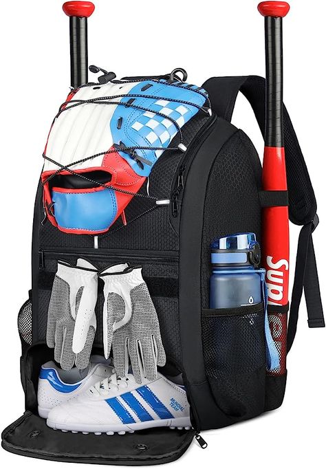 Backpack With Shoe Compartment, Softball Backpacks, Softball Bag, Bat Bag, Backpacking Equipment, Baseball Backpack, Softball Bags, Travel Baseball, Softball Equipment