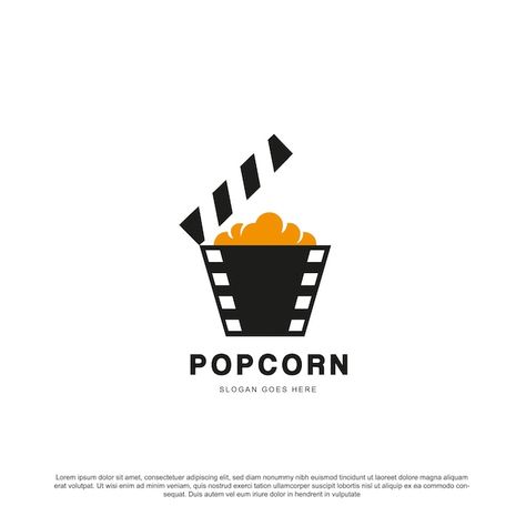 Popcorn Logo, Film Company Logo, Film Logo, Popcorn Bucket, Graphic Design Lessons, Film Strip, Design Challenges, Art Logo, Lorem Ipsum