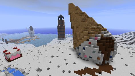 Ice Cream Cone Help? - Screenshots - Show Your Creation - Minecraft Forum - Minecraft Forum Minecraft Candyland, Minecraft Wonderland, Fairytale Minecraft, Wonderland Minecraft, Candy Minecraft, Minecraft Create, Minecraft Food, Case Minecraft, Minecraft Theme