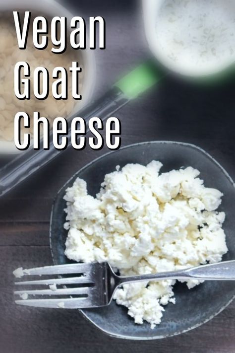 Vegan Goat Cheese Recipe, Vegan8 Recipes, Vegan Goat Cheese, Vegan Cheese Recipe, Vegan Diner, Cheese Vegan, Vegan Cheese Recipes, Goat Cheese Recipes, Dairy Alternatives