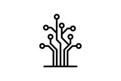 Icon for tree, network, circuit, electronic, digital, hardware, circuit, semiconductor, conceptual Electronic Logo, Circuit Logo, Electronics Logo, Network Icon, Tree Icon, Computer Lab, Technology Integration, Logo Animation, Health Logo