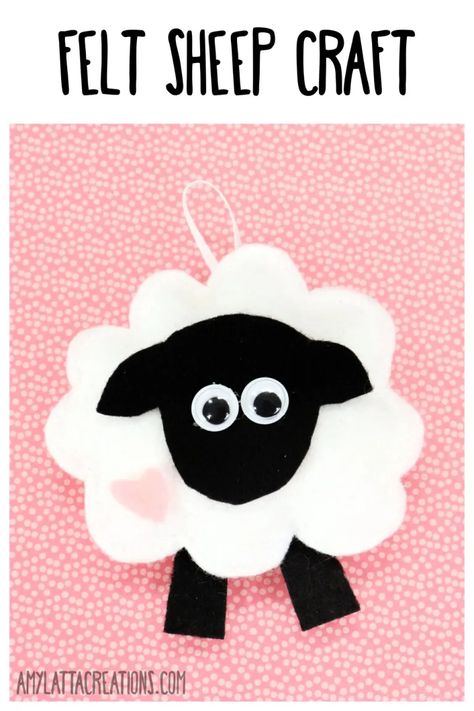 Christmas Sheep Craft, Easy Sheep Craft, Sheep Ornament Diy, Sheep Crafts For Kids, Sheep Template, Sheep Craft, Felt Sheep, 14th Birthday Party Ideas, Sheep Crafts