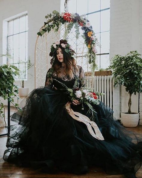 Black Gothic Wedding Dresses, Tulle Maternity Dress, Black Gowns, Wedding Dress Cake, Sweet Caroline, Goth Wedding, Dark Wedding, Boho Wedding Inspiration, Moody Wedding