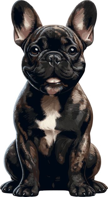 A brindle French Bulldog with a broad, square head, a short snout, and distinctive bat ears sitting comfortably. -- Choose from our vast selection of Crewneck and V-Neck T-Shirts to match with your favorite design to make the perfect custom graphic T-Shirt. Pick your favorite: Classic, Relaxed Fit, V-Neck, Tri-Blend, Dolman Extra Soft Tri-Blend, Slouchy V-Neck, Slouchy, Premium, Heavyweight, Curvy, Ringer, and Curvy V-Neck. Customize your color! For men and women. French Bulldog Sitting, French Bulldog Wallpaper, French Bulldog Cartoon, French Bulldog Drawing, Brindle French Bulldog, Bat Ears, Bulldog Clipart, Big Cats Photography, French Bulldog Art