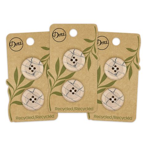 Buy the Dritz® 23mm Beige-Camel Recycled Polyester Round Button, 6ct. at Michaels. com. Add Dritz buttons for the perfect finishing touch to handmade fashions or to spruce up ready-to-wear apparel. Add Dritz buttons for the perfect finishing touch to handmade fashions or to spruce up ready-to-wear apparel. These fashionably designed buttons are produced using sustainably sourced and recycled materials. We reclaim disposed production leftovers, shred the materials and refabricate them into button Yarn Holder, Handmade Buttons, Labels Diy, Round Button, Sewing Tools, Joanns Fabric And Crafts, Handmade Fashion, Vintage Buttons, Sewing Supplies