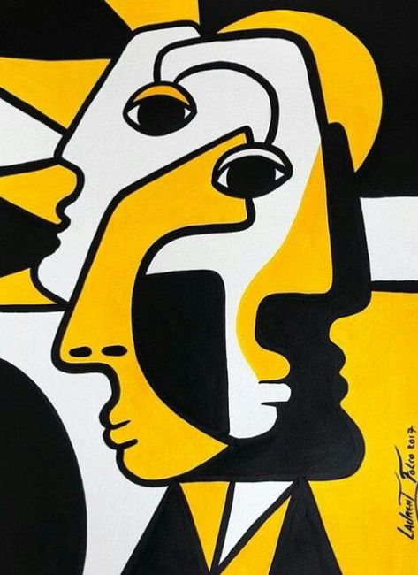 Characters Painting, Cubism Painting, Cubist Portraits, Picasso Cubism, Painting Logo, Freehand Drawing, Cubist Art, Cubism Art, Beautiful Abstract Art