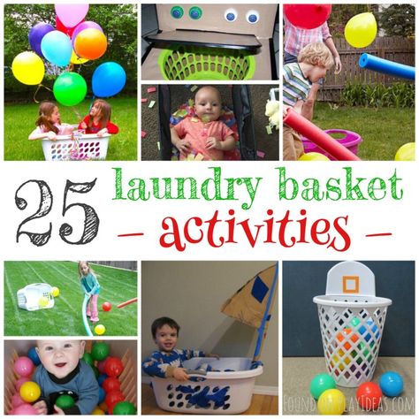 Bored no more with these fun laundry basket games! Do your preschoolers drive you batty with, 'I'm bored!' Do you need ways to keep them occupied, or fun afternoon activities for when you're working on homework or making dinner? These 25 Boredom Busting Laundry Basket Games for Preschoolers are easy to set up and so much fun for those busy little bodies. Plus, you don't have to go out and buy anything special...everything you need is already at home! Have fun!   Toss bean bags and balls into ... Laundry Basket Games For Kids, Marshmallow Activities, Afternoon Activities, Games For Preschoolers, Toddler Ideas, Making Dinner, Blog Image, Activities Ideas, Speech Ideas