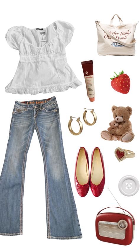 coquette outfit🍓#outfitinspo #coquette #cottagecore #cottagecoreaesthetic #coquettegirl #itgirl #outfitideas #outfitinspiration #fashion #ootd #coquetteaesthetic #lanadelrey #cherry#cherrycola Cottagecore Outfit, Coquette Outfit, Downtown Outfits, Cottagecore Outfits, Coquette Cottagecore, Mode Inspo, Cute Everyday Outfits, Really Cute Outfits, Outfit Inspo Fall