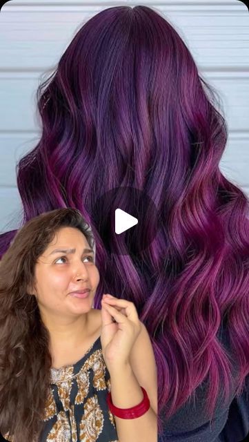 Neha Bhardwaj | Digital Creator on Instagram: "I just loved doing this ❤️❤️🧑‍🦰🧑‍🦰🧑‍🦰🧑‍🦰🫶🏻🫶🏻🫶🏻🫶🏻   #paradyes  #haircolor #redhair #haircolorist #redhairdontcare #cherrycoke #berryplum  .  Shade: berry plum by @birdsofparadyes  #nobleachhaircolor" Berry Plum Hair Color, Plum Curly Hair, Covering Grey Roots, Hair Color Plum, Plum Hair, Red Hair Don't Care, Grey Roots, Digital Creator, Embrace It