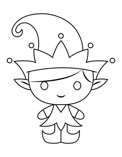 Printable Cute Christmas Elf Coloring Page Elf Coloring Pages, Elf Coloring, Elf Drawings, Christmas Socks Gift, Printable Christmas Coloring Pages, Printable Cute, Free Christmas Printables, Christmas Coloring, Xmas Ideas