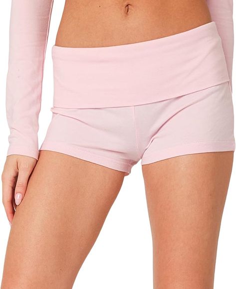 NUFIWI Women Low Waist Lounge Shorts Fold Over Skinny Pajamas Shorts Summer Casual Pj Bottom Sleep Shorts(T Fold Striped 15,Large) at Amazon Women’s Clothing store Y2k Bottoms, Womens Pajama Shorts, Pants Y2k, Streetwear Pants, Low Rise Shorts, Slim Shorts, Sleep Shorts, Emo Girls, Shorts Summer