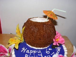 Coconut groom's cake in the shape of a coconut except not like a drink. Coconut Birthday Cake, Almond Coconut Cake, Lemon Birthday Cakes, 6th Birthday Cake, Gluten Free Birthday Cake, 6th Birthday Cakes, Shape Cake, Coconut Cake Recipe, Happy 6th Birthday