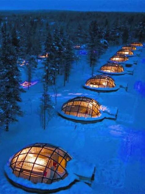 Glass Igloo Hotel, Northern Lights Hotel, Igloo House, Kakslauttanen Arctic Resort, Ice Hotel, Luxury Boat, Honeymoon Hotels, Travel Jobs, See The Northern Lights