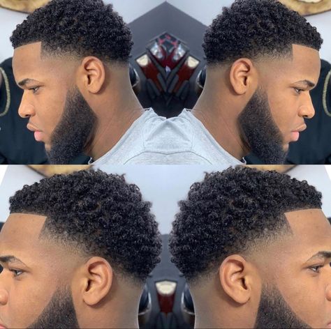 Afro Hair Fade Men, Afro Hairstyles Men Fade, Platting Hairstyles Plaits, Faded Haircut For Men Black, Black Male Taper Fade, Low Drop Fade Black Men, Afro Drop Fade, Curly Fade Haircut Men Black, Taper Fade Curly Hair Black