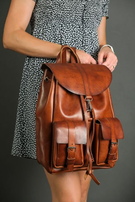 Burberry Backpacks For Women, Luxury Designer Backpack With Top Handle, Ladies Leather Backpack, Backpack Bags For Women, Backpack Leather Women, Designer Leather Backpack, Leather Bags Handmade Women, Back Bags Women, Womens Leather Backpack