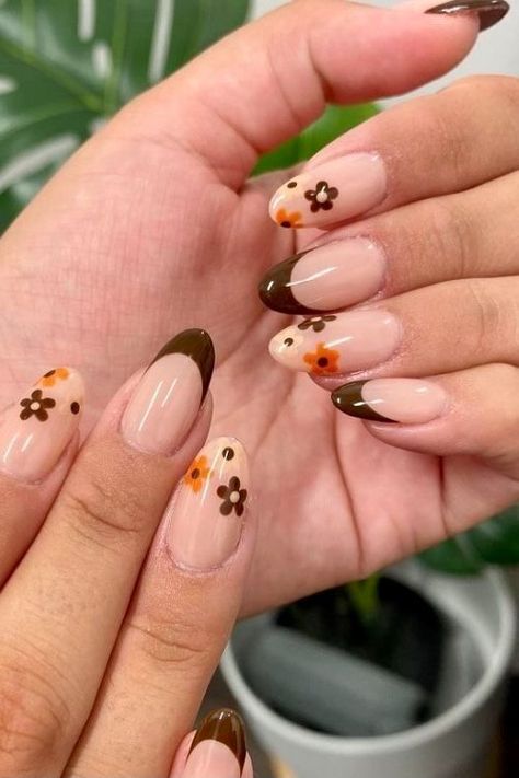 Unghie Nail Art, Hippie Nails, Fall Gel Nails, Cute Nails For Fall, Easy Nails, Thanksgiving Nails, Nail Swag, Nagel Inspo, Nailed It