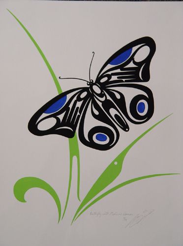 Origin of the Butterfly | Coyotecooks Blog Native Artwork, Pacific Northwest Art, Haida Art, Native American Symbols, Afrikaanse Kunst, Medicine Woman, Inuit Art, Butterfly Drawing, Canadian Art