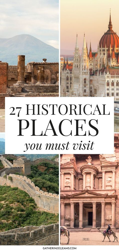 Explore these breathtaking historical sites around the world, perfect for your bucket list destinations. Beautiful Historical Places, Iconic Places Around The World, Oldest City In The World, World Famous Places, Travel Destinations Photography, Travel Printables, Vacation Goals, Breathtaking Places, Travel Photography Inspiration