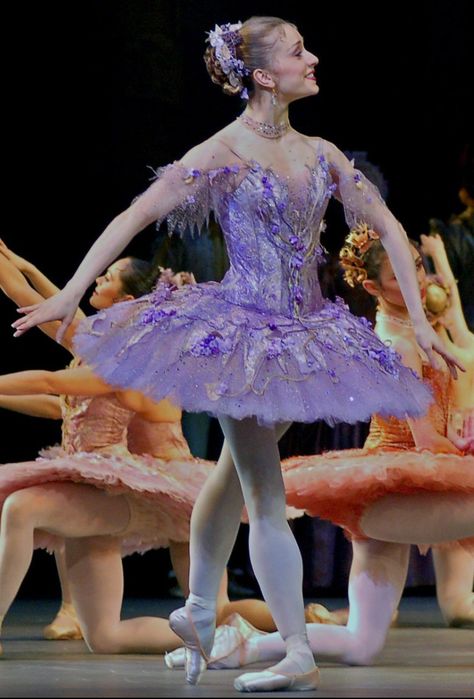 Lilac Fairy Variation, Lilac Fairy Costume, Purple Ballet Aesthetic, Lilac Fairy Ballet, Marianela Nunez, Ballet Fairy, Russian Ballet Academy, Lilac Fairy, Sleeping Beauty Ballet