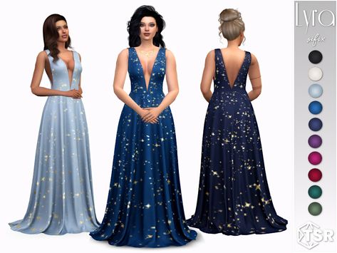 Sims 4 Cc Prom Dress, Sims 4 Prom Dress, Sims 4 Prom Dress Cc, Mods Ts4, Cinderella Gown, Raven Dress, Sims Packs, Cc Clothes, Free Sims 4