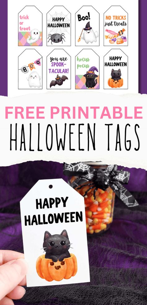 free printable halloween gift tags Free Halloween Gift Tags, Diy Halloween Treat Bags, Cute Halloween Gifts, Halloween Student, Halloween Labels Printable, Halloween Treat Bags Diy, Halloween Favor Bag, Printable Halloween Tags, Cute Halloween Treats