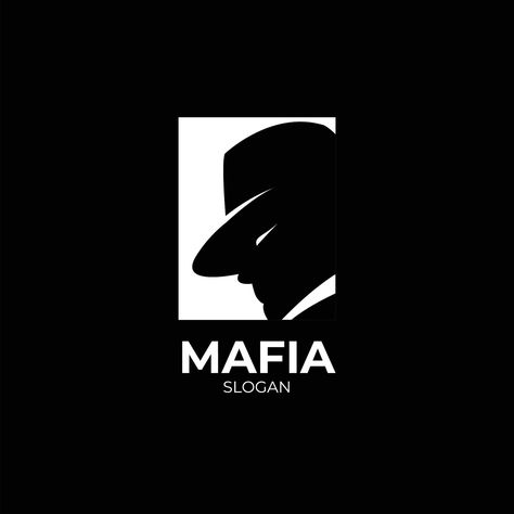 Mafia silhouette logo design inspiration. Vector Illustration Mafia Silhouette, Silhouette Logo Design, Logo Silhouette, Silhouette Logo, Clock Tattoo Design, T Shirt Logo Design, Sports Logo Design, Shirt Logo Design, Game Logo Design