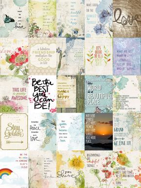 25 Free Project Life Cards Journal Cards Free Printable, Journaling Printables, Printable Journal Cards, Life Printables, Project Life Printables, Organizer Planner, Katie Pertiet, To Do Planner, Project Life Cards