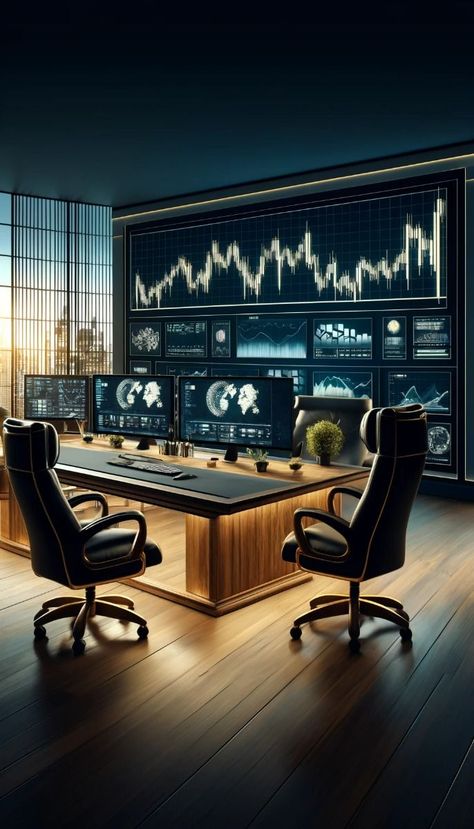 What does a successful trader need to succeed? Learn the key factors that determine success in Traders Office, Trader Office, Trading Office, Trader Lifestyle, Dark Modern House, Interior Styles Guide, Trading Room, Successful Trader, Business Dashboard