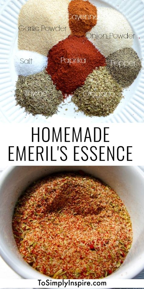 Emerils Essence, Flavored Salts Recipes, Cajun Seasonings, Seasoning Salt Recipe, Cajun Seasoning Recipe, Emeril Recipes, Emeril Lagasse Recipes, Italian Seasoning Recipe, Spice Rubs