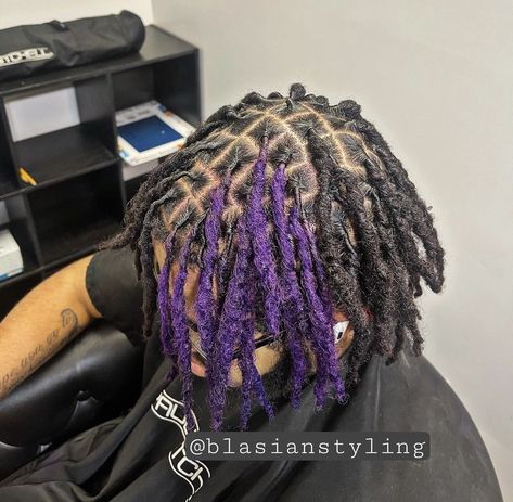 Hair Dye Ideas For Locs Men, Color For Dreadlocks, Men Dreads Dyed, Dreads With Color Men, Pink And Black Dreads Men, Dreadlocks Dye Ideas, Locs Dye Ideas, Men’s Dyed Locs, Dreads Dye Ideas