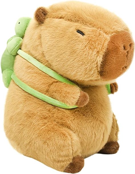 Capybara Plushie, Turtle Backpack, Capybara Plush, Cute Capybara, Cute Squishies, Girls Toys, Birthday List, Soft Brown, Its My Birthday