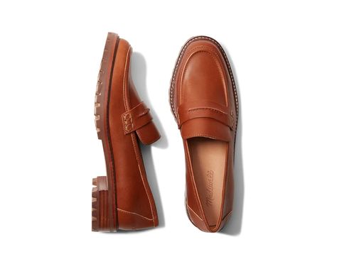 Madewell The Corinne Lugsole Loafer | Zappos.com Casual Work Shoes Women, Lugsole Loafer, Comfortable Office Shoes, Penny Loafers Outfit, Airplane Quilt, Work Shoes Women, Fall Lookbook, Brown Loafers, Office Shoes