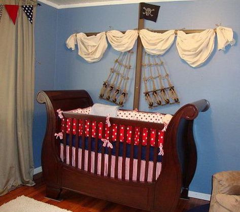 Pirate Ship Nursery. Baby Boy Nursery Room Ideas, Pirate Nursery, Pirate Bedroom, Pirate Baby, Pirate Room, Pirate Boy, Mermaid Room, Baby Boy Room Nursery, Nursery Room Boy