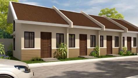 o Modern House Design Philippines, Small Row House Design, House Design Philippines, Affordable House Design, Small Apartment Building Design, Philippines House, Row House Design, Philippines House Design, Guest House Plans